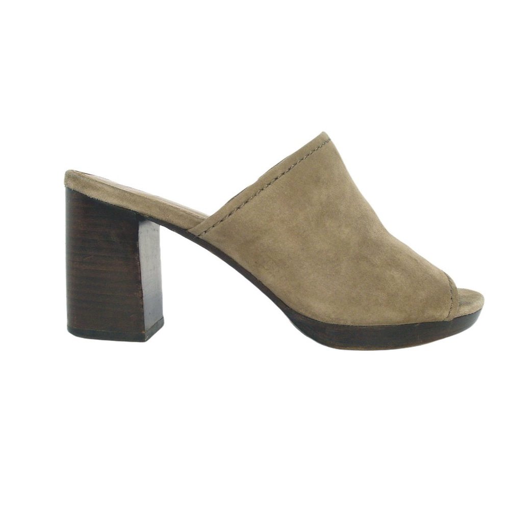 FRYE Blake $258 Chunky Heel Suede Slide Platform Sandals Women's 7.5